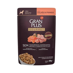 Ração Úmida para Cães Adultos Gourmet Sachê Salmão e Frango GranPlus 100g