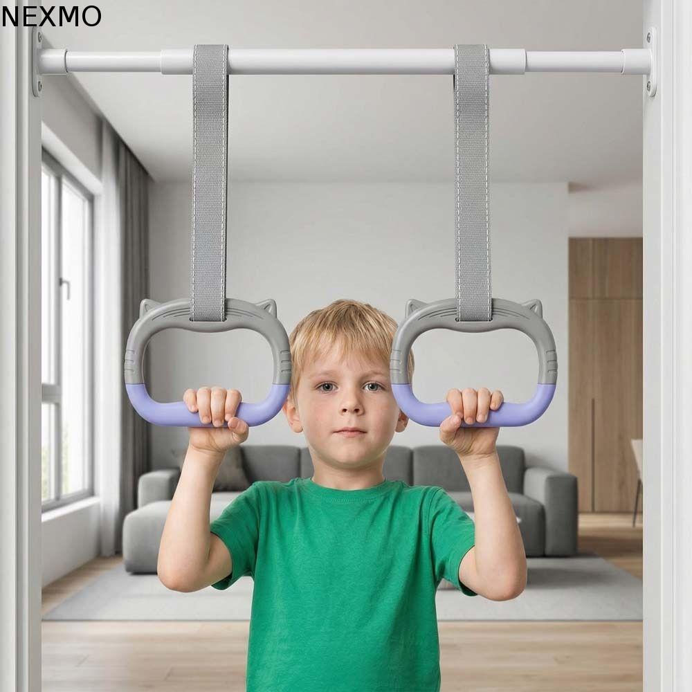 Anéis De Ginástica NEXMO , Duráveis Com Alças Barra De Puxar Para Cima , Anel De Exercício De Fitness Antiderrapante De