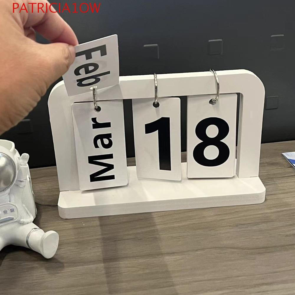 PATRICIA1OW Calendário Perpétuo , Sólido INS , Planejador Diário Criativo Estilo Nórdico Durável