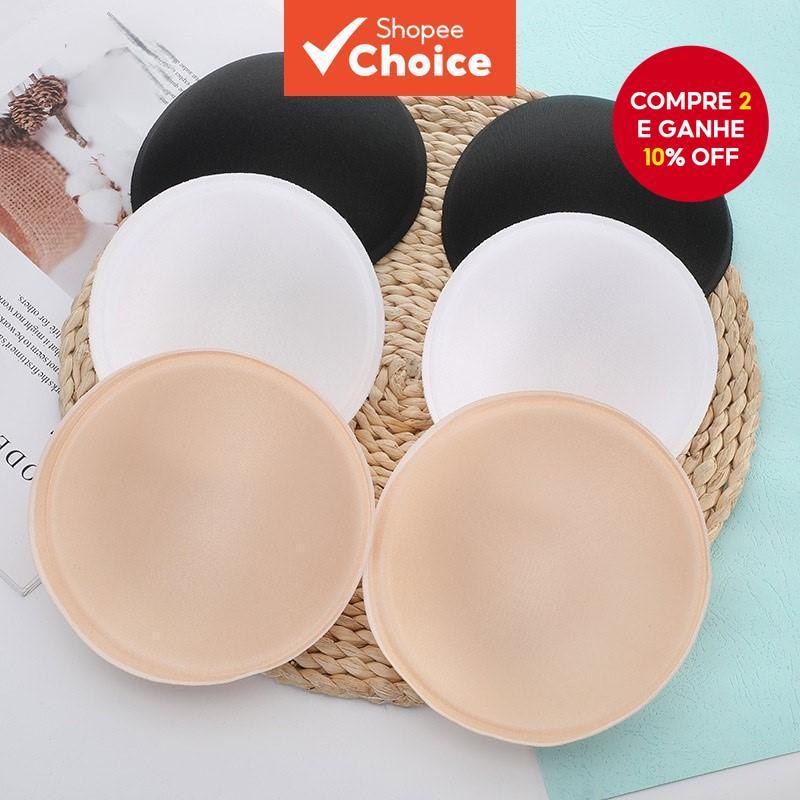 10 Pares De Inserções De Sutiã Push-Up De Espuma – Intensificadores De Peito Redondos Removíveis E Macios Para Biquínis 