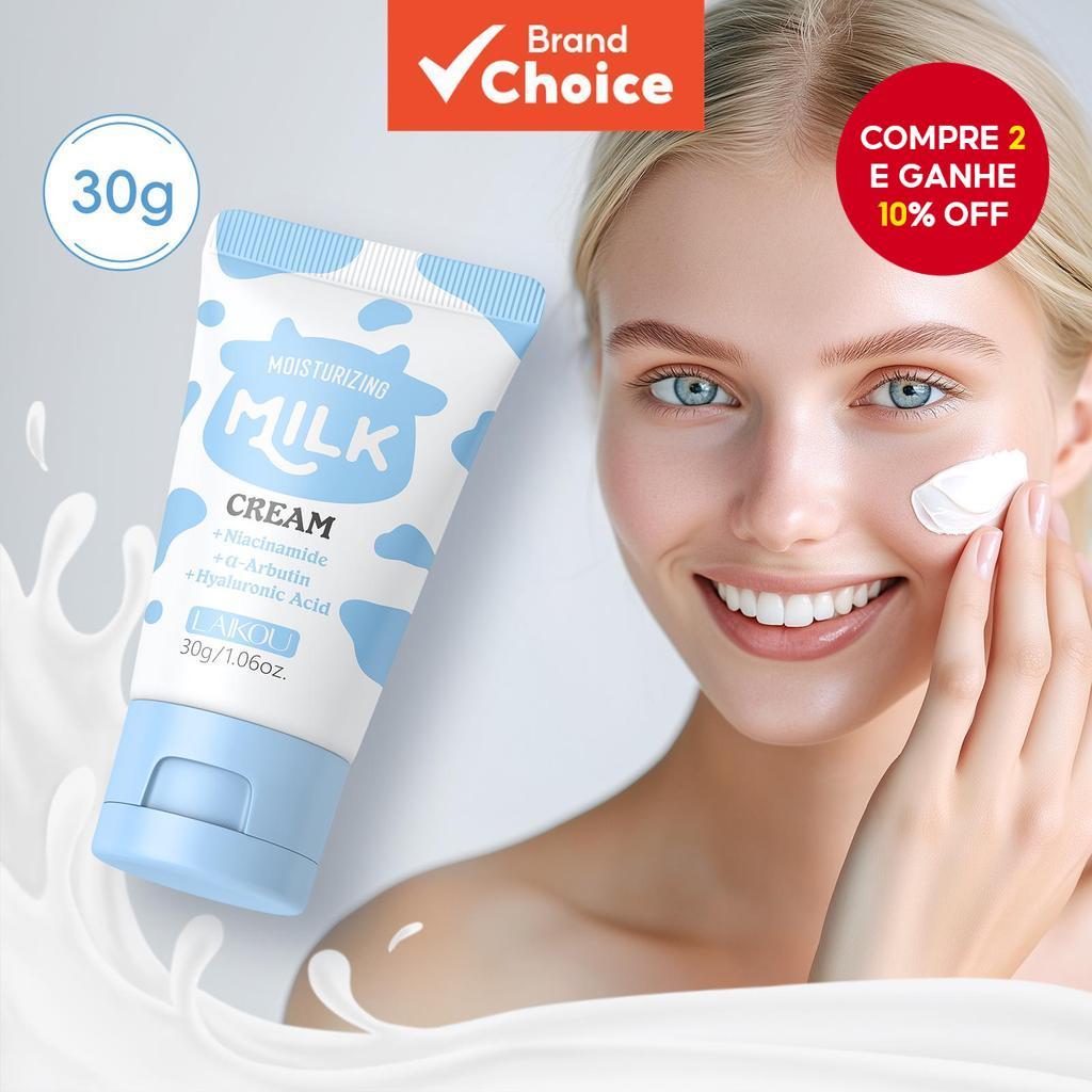 Creme Hidratante Laikou Com Ácido Hialurônico E Niacinamida Para Nutrição E Equilíbrio Do Tom De Pele 30g em Oferta na Shopee