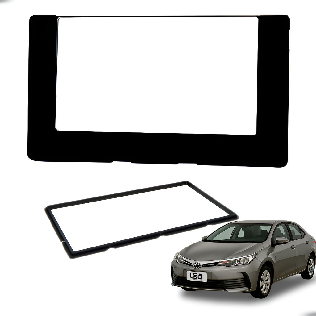 Moldura Painel Fiamon 7” Corolla 2017-2019 para Central Multimídia MP5 com Alta Resistência e Acabamento Premium