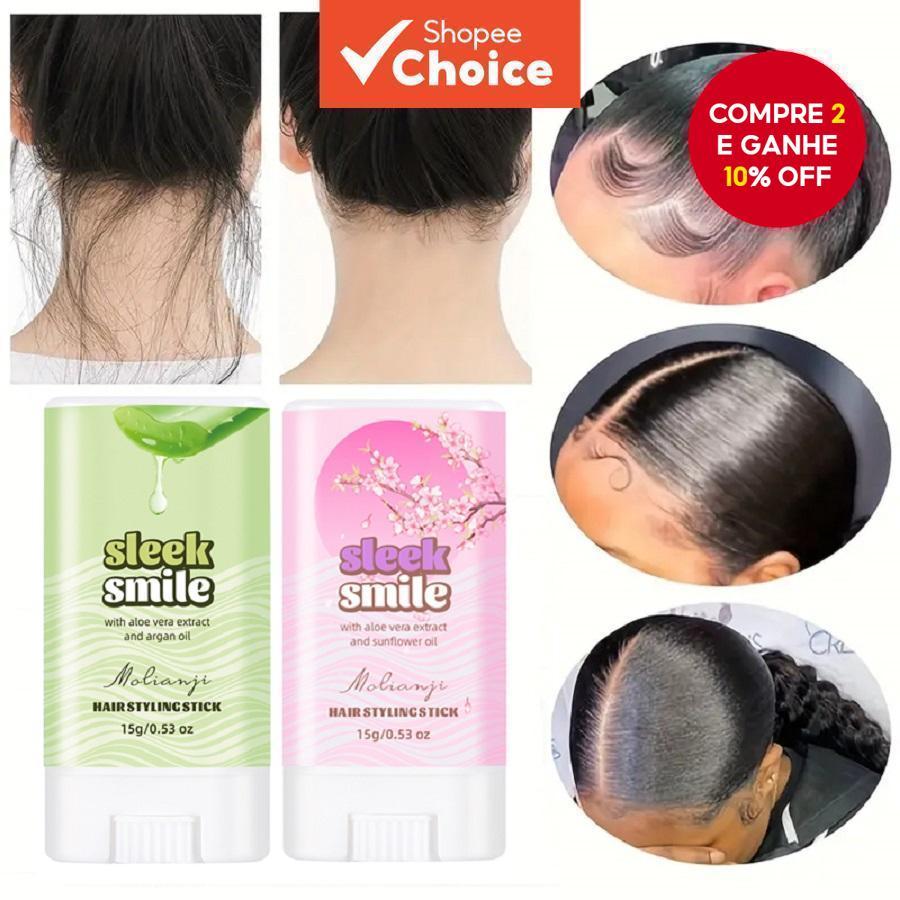 Cera em Bastão para Modelar Cabelos Flyaway, Aroma de Flor de Cerejeira/Babosa, Opcional, Anti-Frizz e Não Oleosa, em Oferta na Shopee