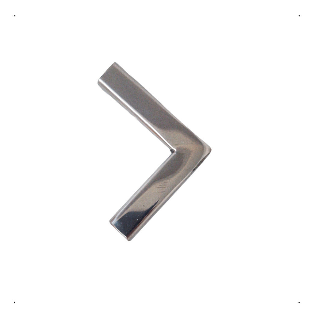 Junção Canto Vidro Inox 304 90° Vidro/vidro Guarda Corpo