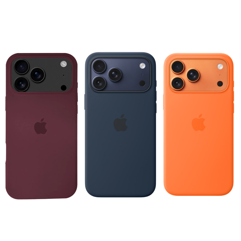 capa Capinha silicone Case proteção câmera LARANJA AZUL PREMIUM Para iPhone 17 17Air 17pro 17promax