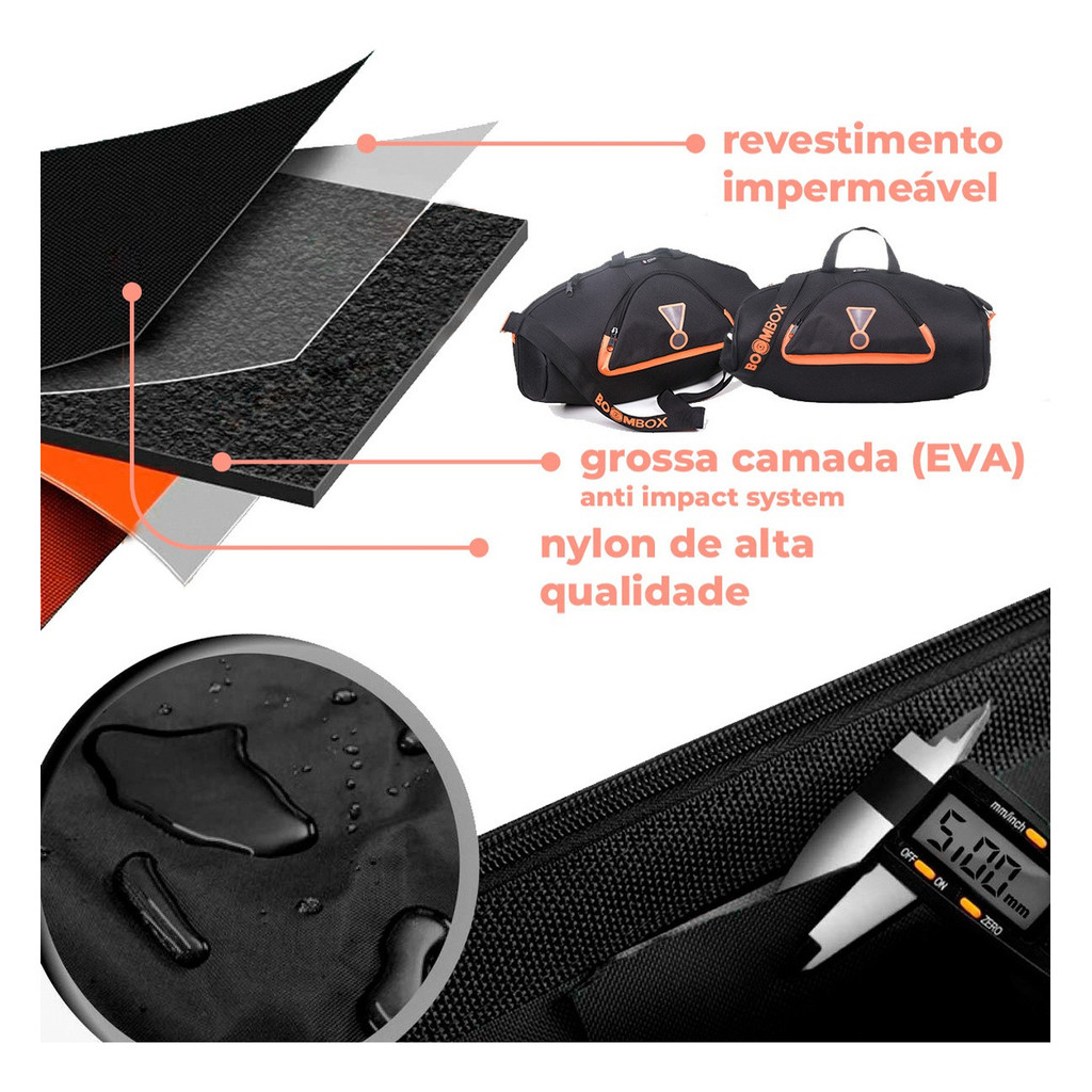 Bolsa Case Capa Bag Compatível Com Boombox 4 Lançamento Com Bolso Acolchoada Resistente a Agua — imagem 2 de 2