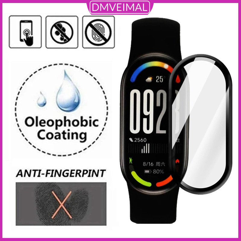 Película De 3D Com Vidro /Hydrogel TPU Soft Para Relógio Smartwatch Xiaomi Mi Band 10 9 8 7 6 5 4 Filme Acessórios