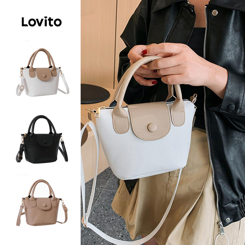 Lovito Bolsa de ombro pequena Casual simples com Design simples para mulheres LFA74071