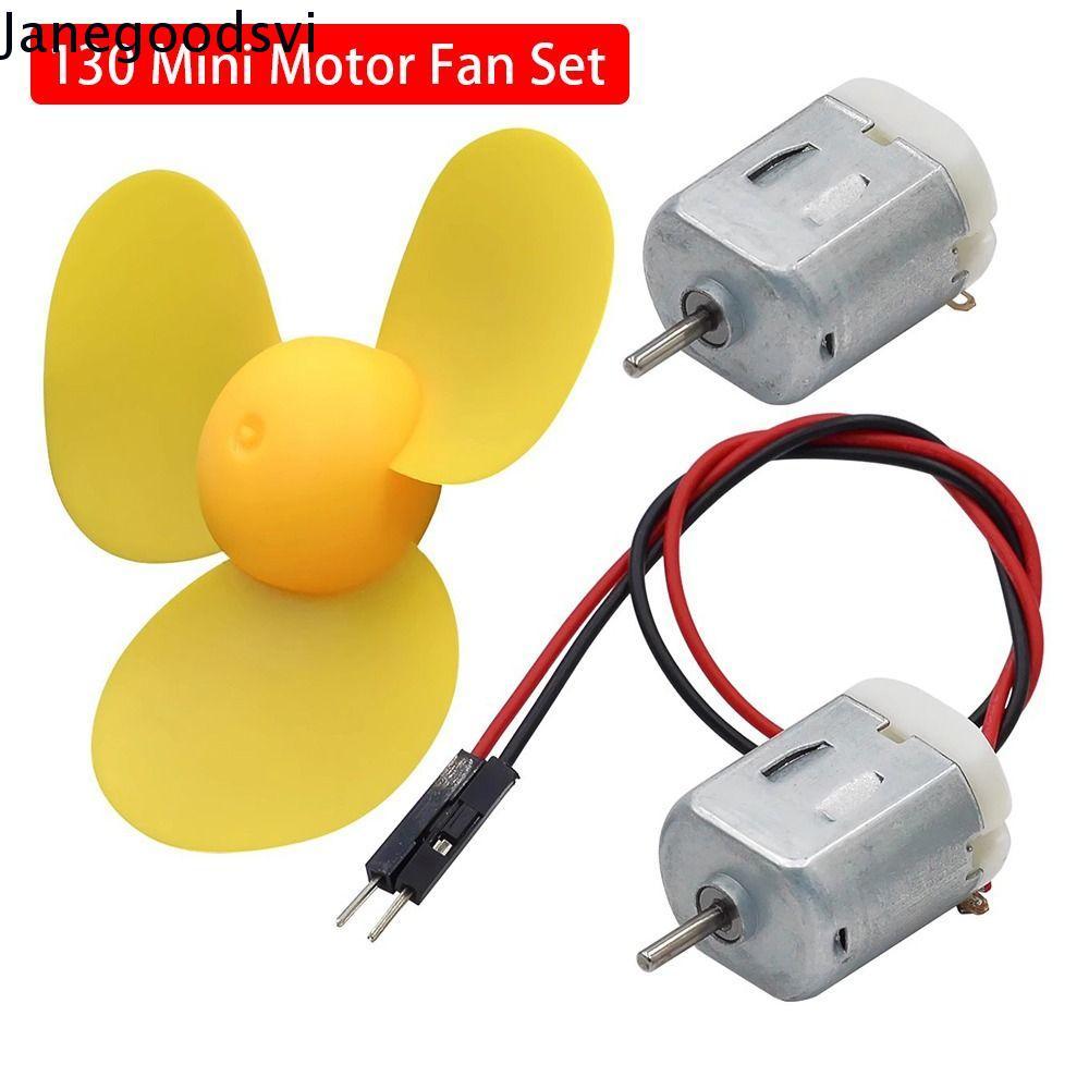 JANEGOODSVI 1 Conjunto De Kit De Motor Pequeno 130 , Mini Micro DC De Tração Nas Quatro Rodas , 4WD Com Hélice De 72 Mm
