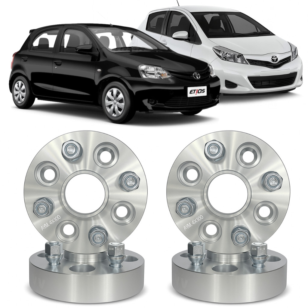 4 Espaçador Distanciador De Rodas 32mm Toyota Yaris Etios