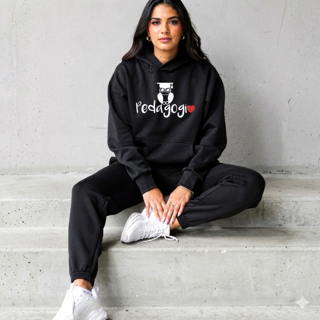 Conjunto de Moletom Blusa e Calça ou Só Blusa Pedagogia para dar Aula Graduação Blusa de Frio Inverno