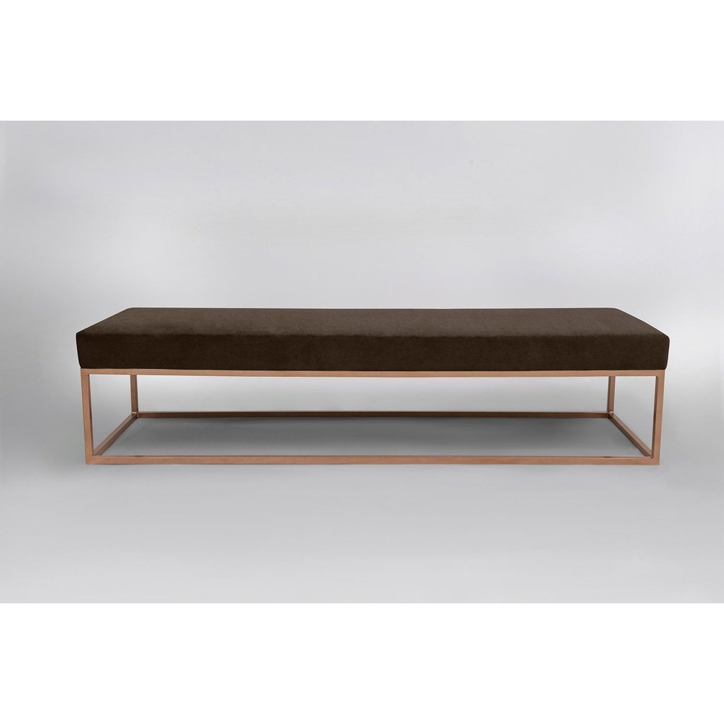 Puff para Sala de Estar Giulia 140 Cm Marrom Marrrom Marrom