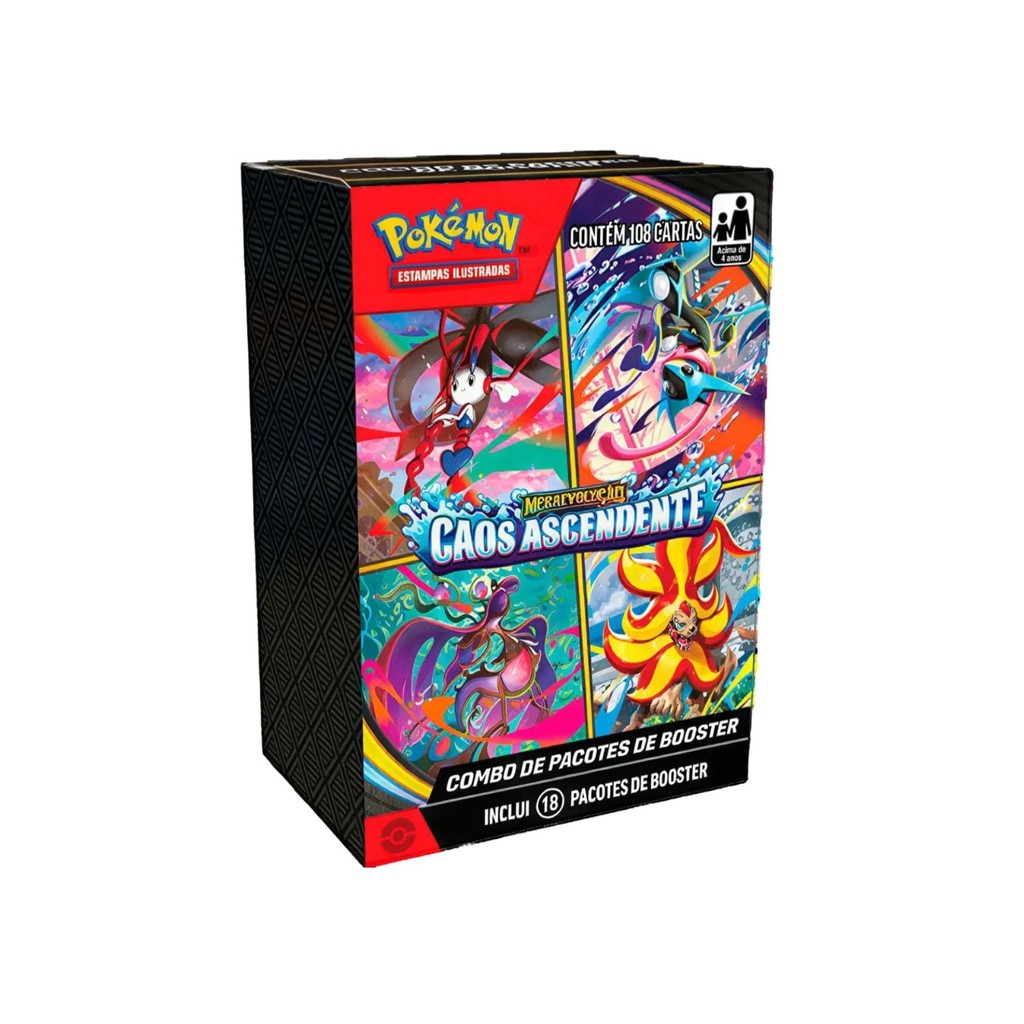 Box 18 Booster Coleção Caos Ascendente Pokémon Tcg Copag