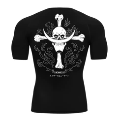 Camiseta Compressão Manga Curta One Piece O Legado Do Barba Branca Rash Guard