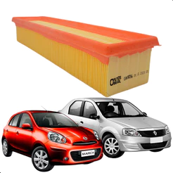 Filtro De Ar Motor Renault Clio Logan Sandero 1.0 16v Flex 2007 A 2014 Nissan March 1.0 Flex 2011 A 2014