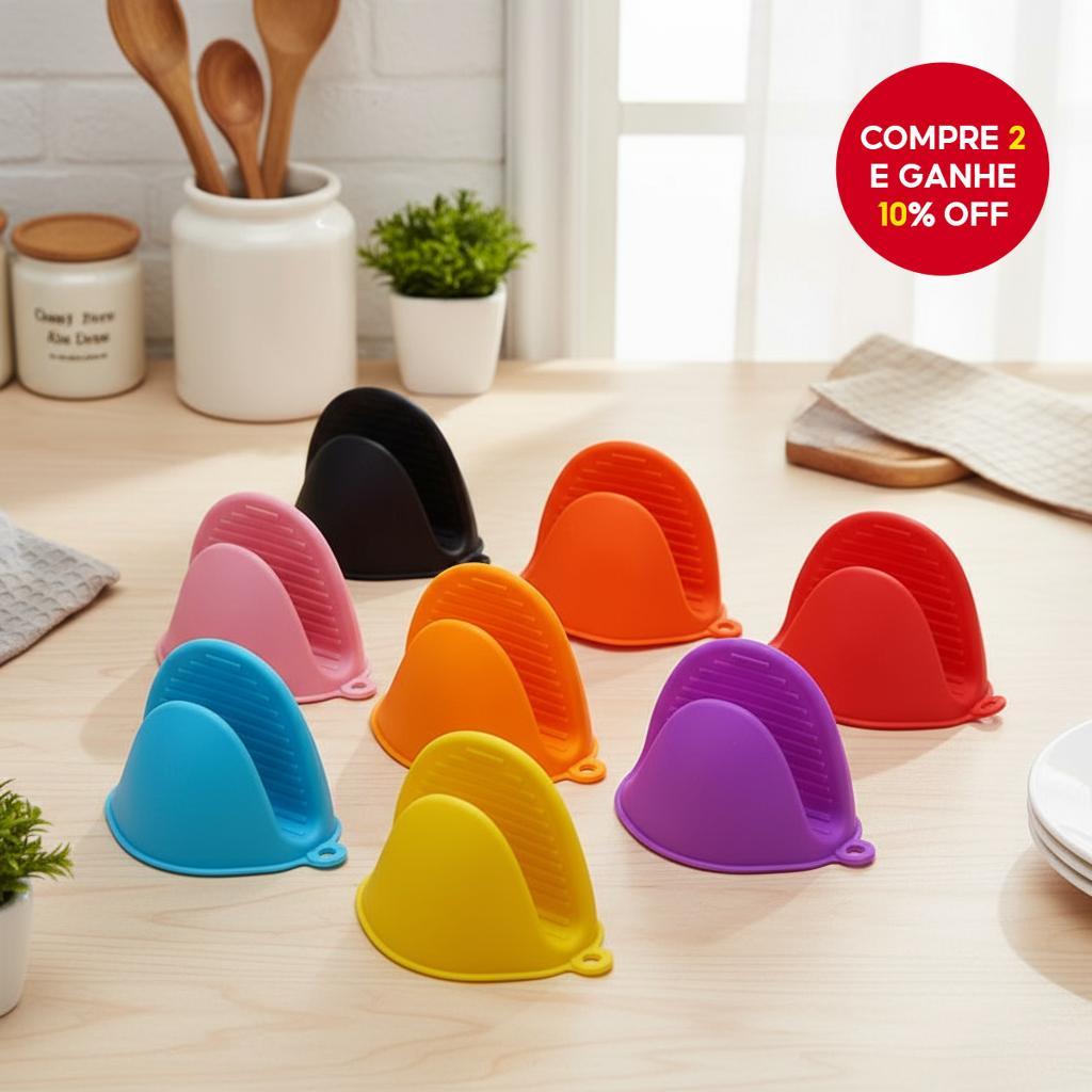 2 Peças de Luvas de Forno de Silicone Espesso, Isolamento Térmico, Antiderrapante, Luvas para Micro-ondas, Pinças para
