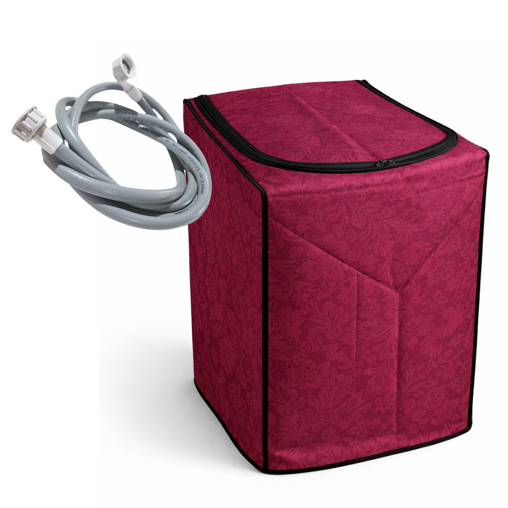 Capa Para Maquinas De Lavar Cônsul 15kg E 16kg Com Zíper Vinho + mangueira capa protetora de alta durabilidade