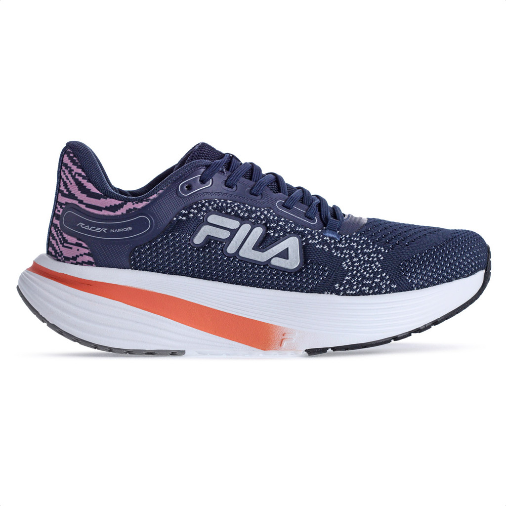 Tênis Fila Racer Nairobi Marinho Rosa e Coral - Feminino