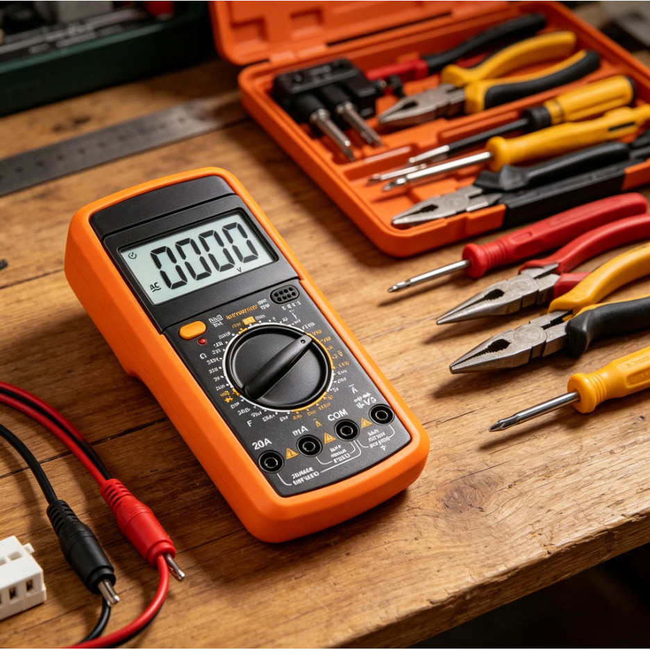 Multímetro Digital Profissional com Capacitor Medidor de Tensão Corrente Resistência Continuidade Auto Range LCD