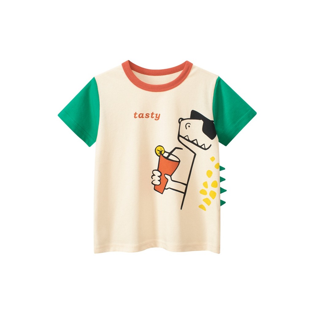 27 crianças meninos puro algodão roupas infantis emenda manga camiseta bebê crianças de manga curta dos desenhos animado