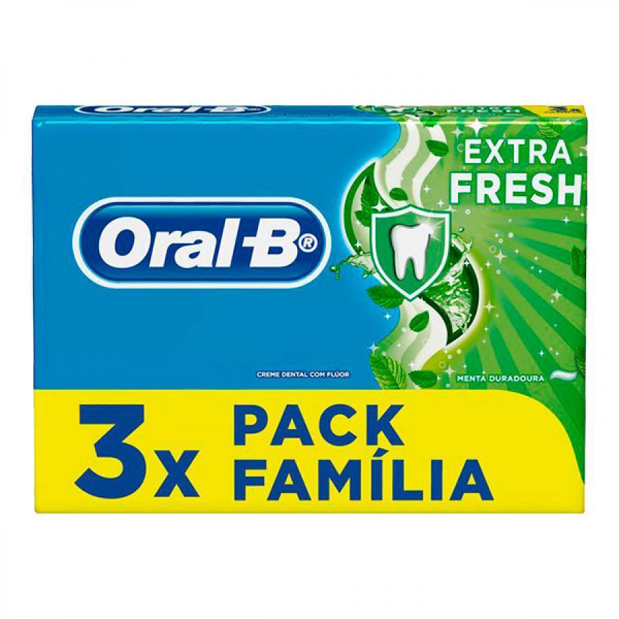 CREME DENTAL ORAL-B EXTRA FRESH 3 UNIDADES DE 70G