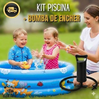 Piscina Infantil Inflável Menino 170 Litros + Bomba De Encher