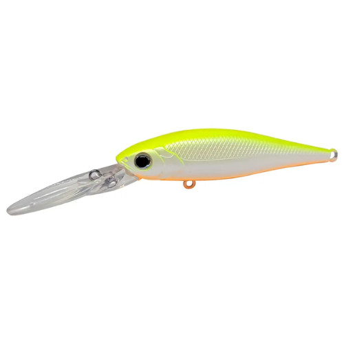 Isca Artificial Yara Deep Shad Meia Água 6,5cm 6,2g Cor 10 - Dorso Verde Limão