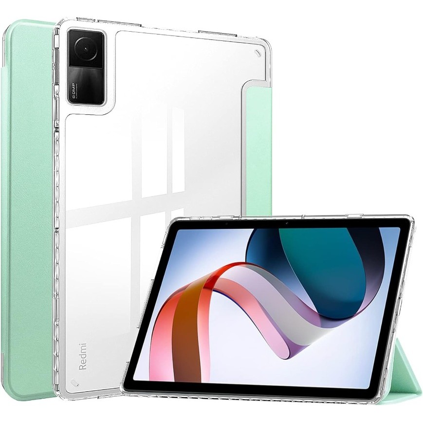 Capa Transparente Redmi Pad SE 11 2023 / Redmi Pad 2 2025 – Anti-Impacto, Acrílico + Silicone, Airbag, com Porta-Lápis