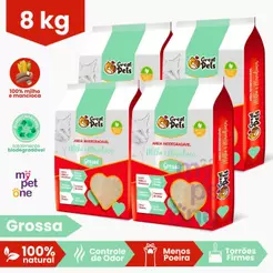 Areia Great Pets para Gatos Biodegradável Grossa - 2Kg a 8Kg