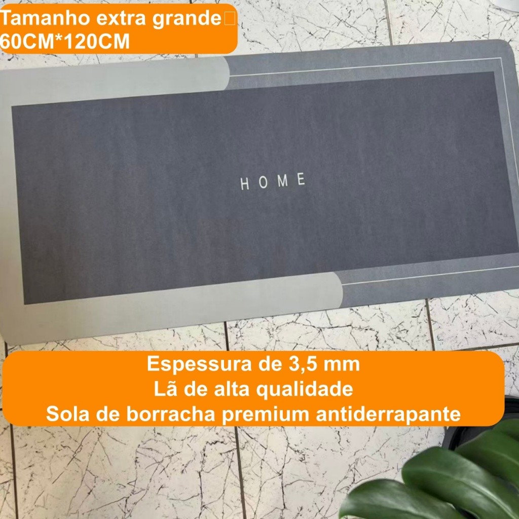Tapete extragrande 60*120CM  terra diatomácea, altamente elástico, alivia a pressão dos pés antiderrapante e absorvente,
