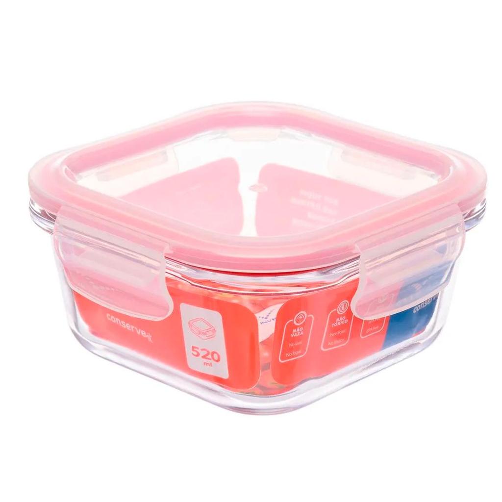 Pote Hermético de Vidro Conserve It 4 Travas 520ml - Invicta em Oferta na Shopee