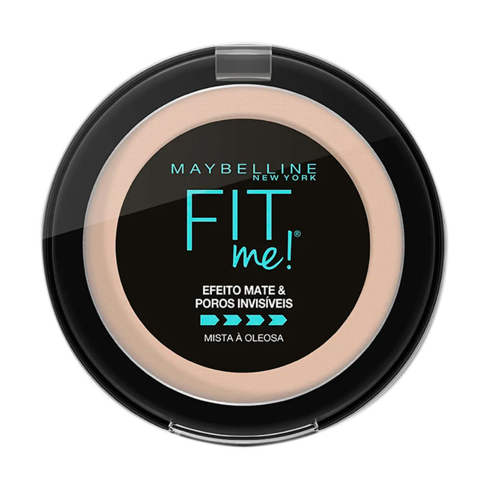 Pó Compacto Maybelline Fit Me Efeito Mate Cor B01 Super Claro Bege com 10g