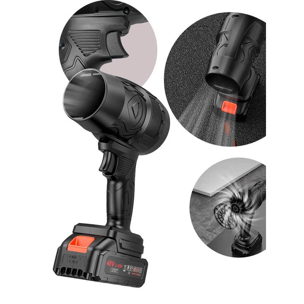 Soprador De Ar Folhas Turbo Portátil Sem Fio Bateria Recarregável Potente 35000PA