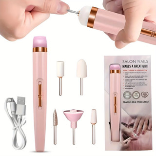 Lixa 5 em 1 Elétrica de Unhas Portátil – Sem Fio/ Recarregável/ Manicure e Pedicure Profissional em Oferta na Shopee