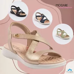 Sandália Modare Feminina Tiras Cruzadas Ultra Conforto Original