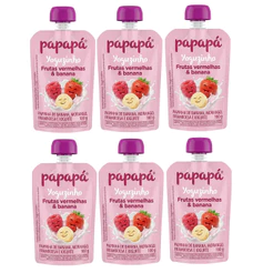 Kit 6x Papinha Yoguizinho De Frutas Vermelhas E Banana 100g