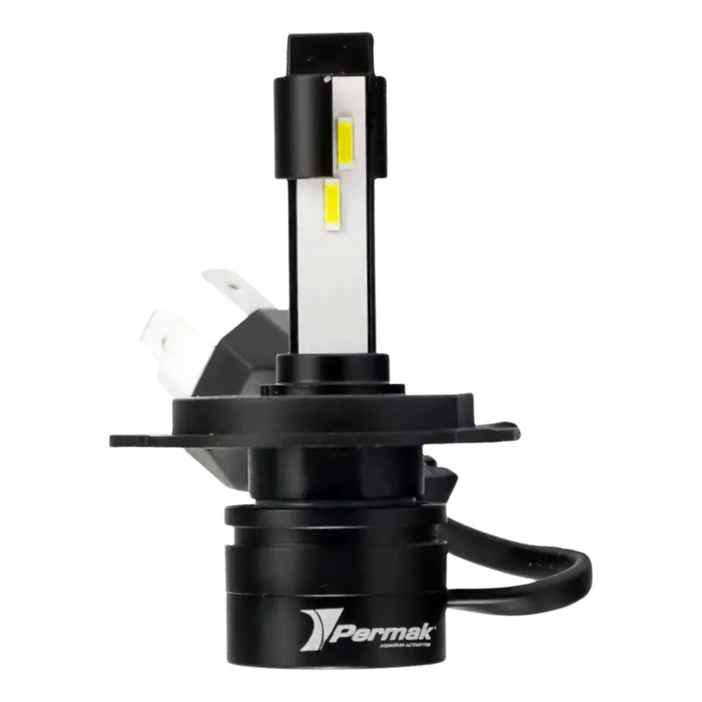 Lâmpada de Led H4 Farol Alto e Baixo Moto Honda CG 125 Branco Frio PK10 Permak 6000K 4500Lumens