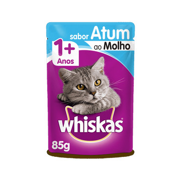 Ração Úmida Whiskas Sachê Atum ao Molho para Gatos Adultos