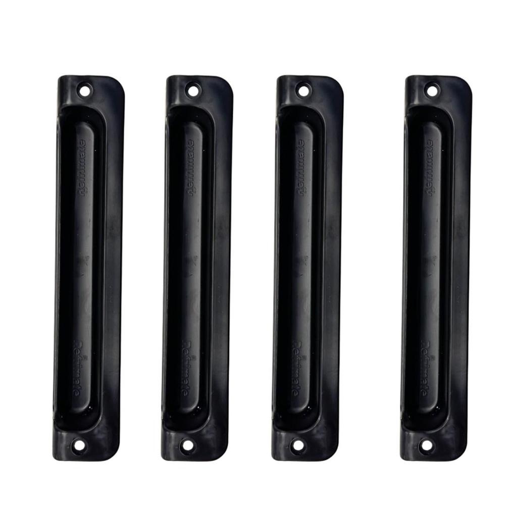 4 Puxador Embutidor Vertical Visa Cooler Refrimate Preto