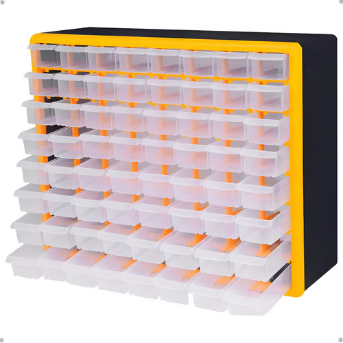 Organizador Plástico Multiuso OPV310 com 64 Gavetas para Parede ou Bancada Vonder · foto 2