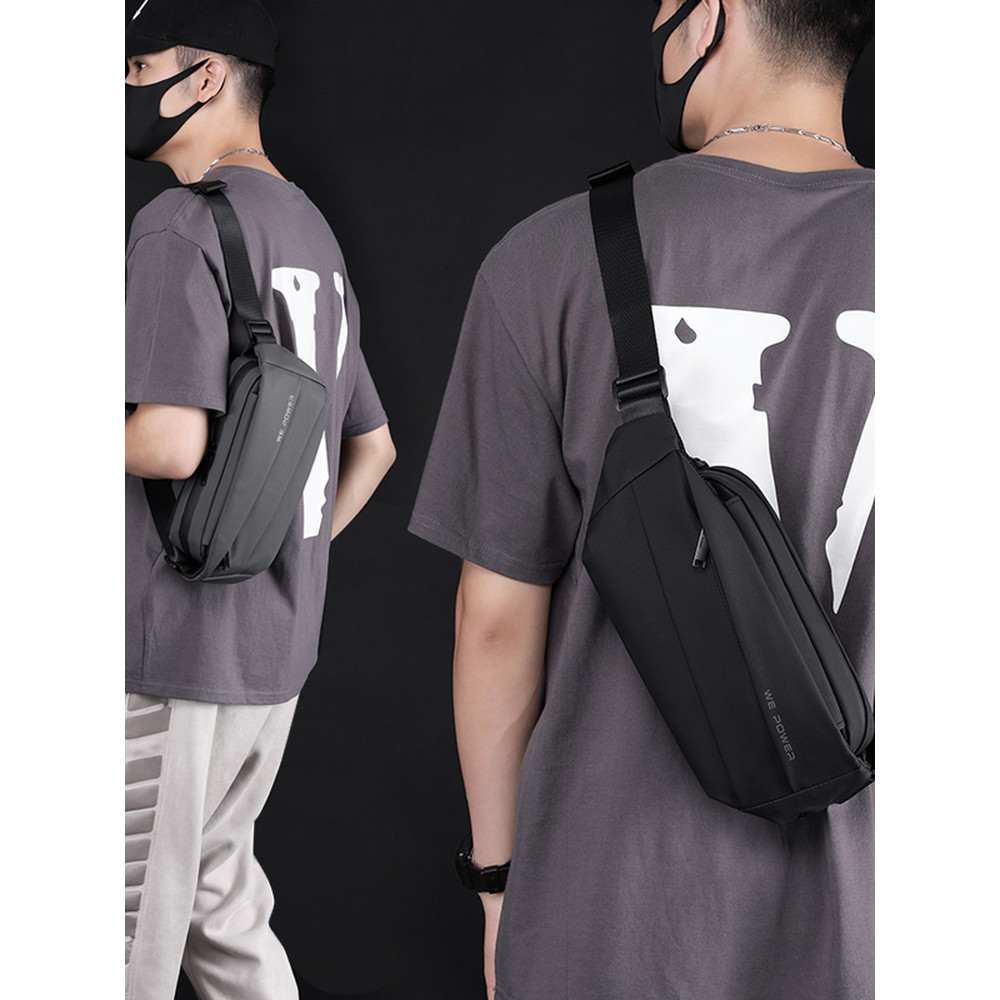 Mochila multifuncional masculina, bolsa de peito para lazer ao ar livre, esportes, ciclismo, bolsa de ombro, mensageiro,