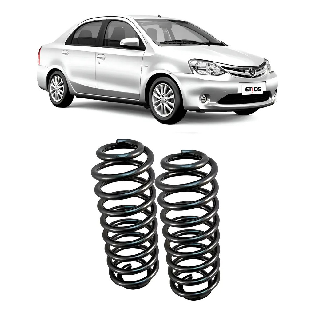 1 Par Mola Traseira Reforçadas Gnv Gás Toyota Etios 2012