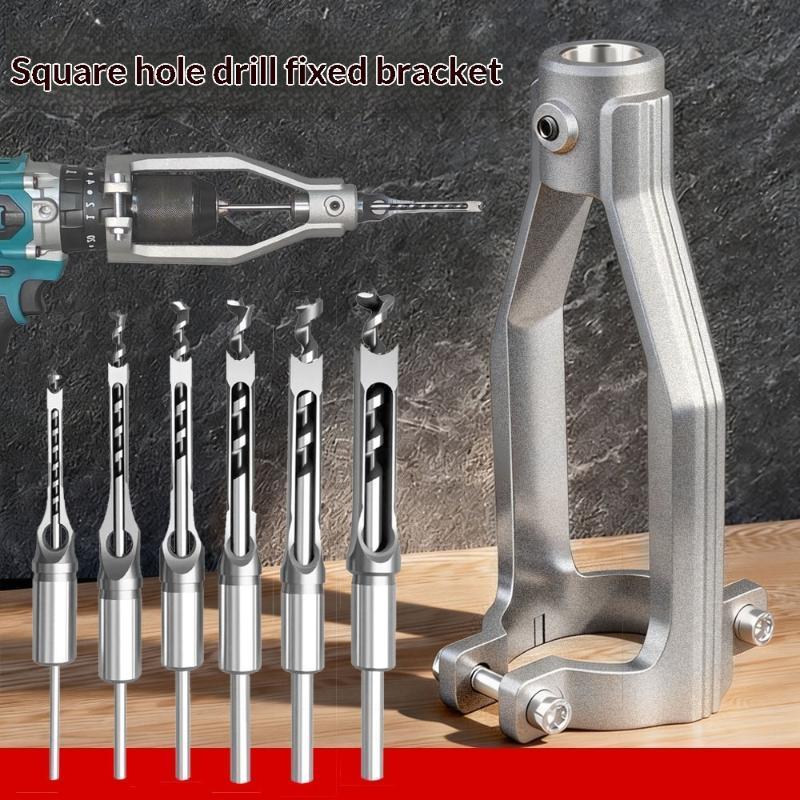 [largeloohg] Brocas Para Furo Quadrado Carpintaria , 4 Unidades , Adaptador De Cinzel , Ferramentas De Aço Duráveis Cort