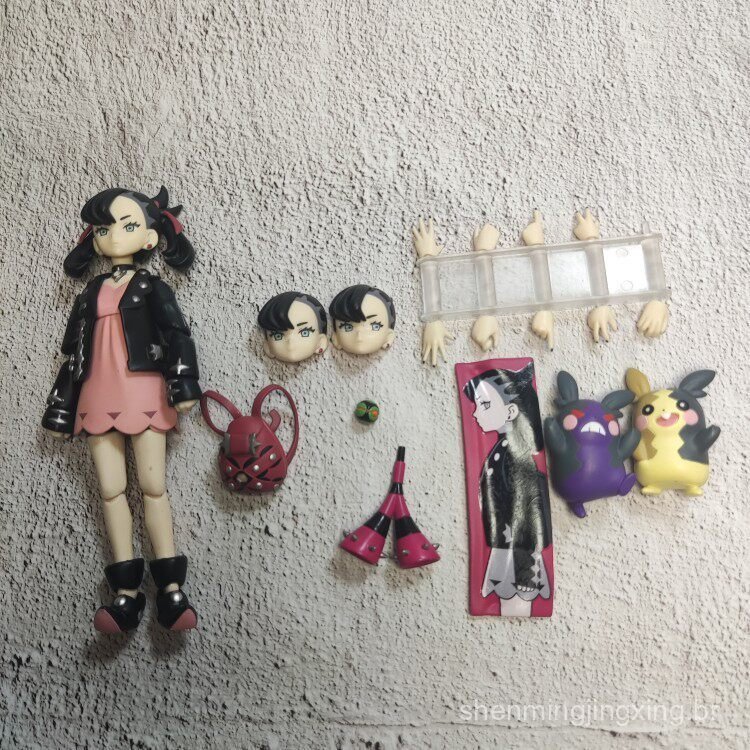 Peças soltas figma Pokémon Center Sword & Shield acessórios Marnie.