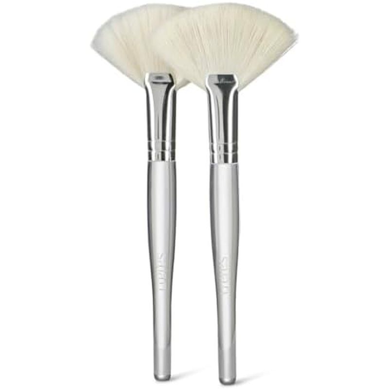 Conjunto De 2 Escovas De Limpeza Facial Saian-Pincéis De Cuidados Com A Pele Estilo Leque Fibras Sintéticas Ultramacias-