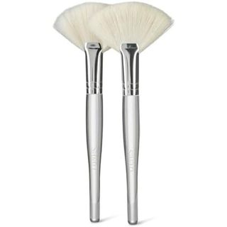 Conjunto De 2 Escovas De Limpeza Facial Saian-Pincéis De Cuidados Com A Pele Estilo Leque Fibras Sintéticas Ultramacias-