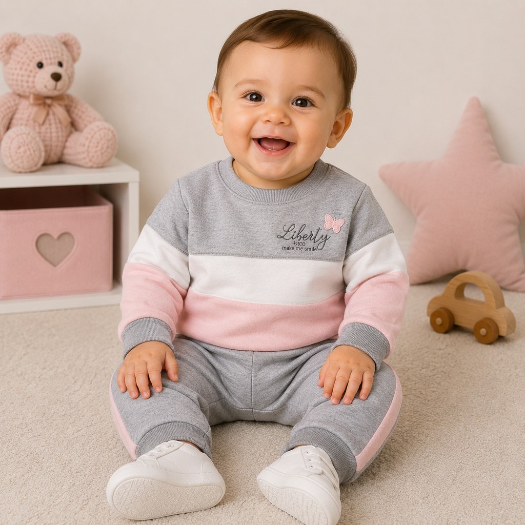 Conjunto Calca Blusao/Casaco Moletom Infantil Inverno Menina INV26.22
