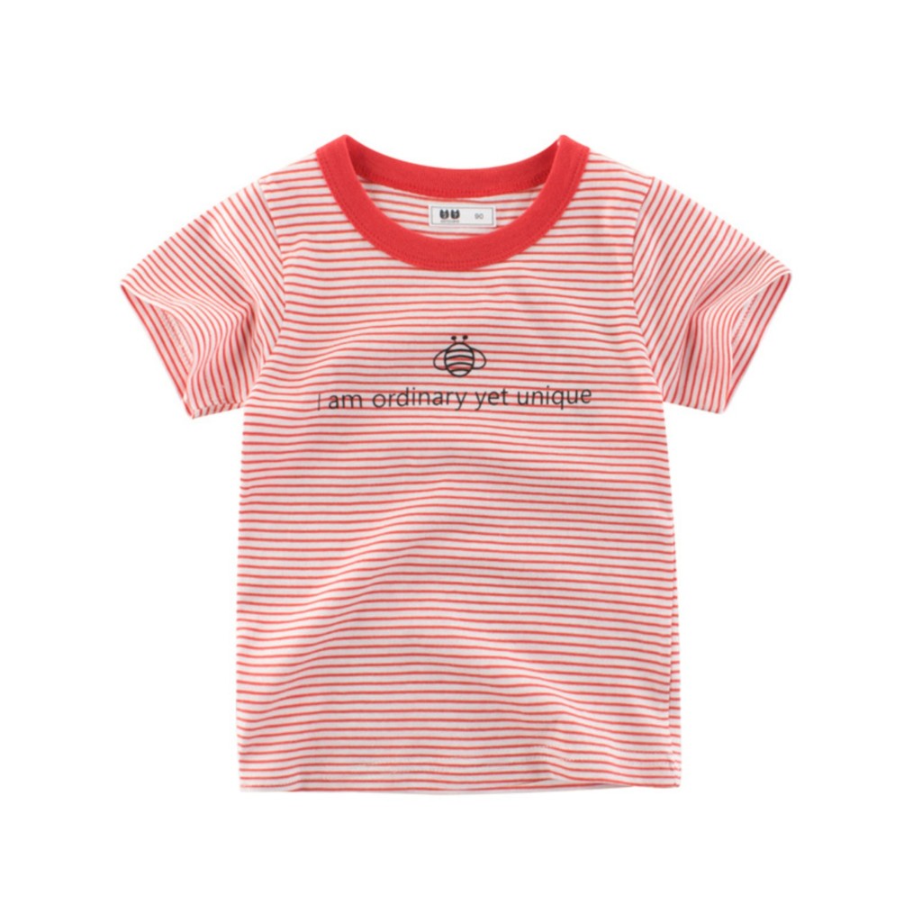 27 crianças meninos meninas puro algodão estilo fino roupas infantis verão crianças camiseta de manga curta listrado em 