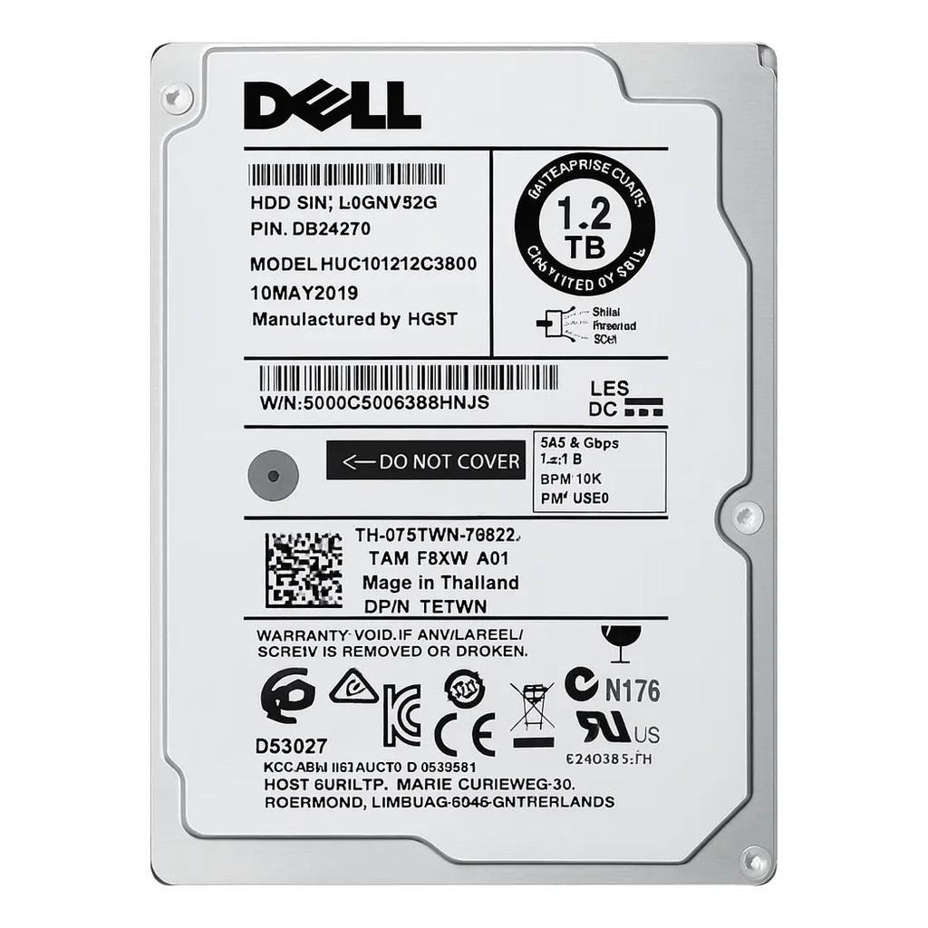 Hd Dell 1.2tb Sas 10k 6gbps 25 Hgst Servidor