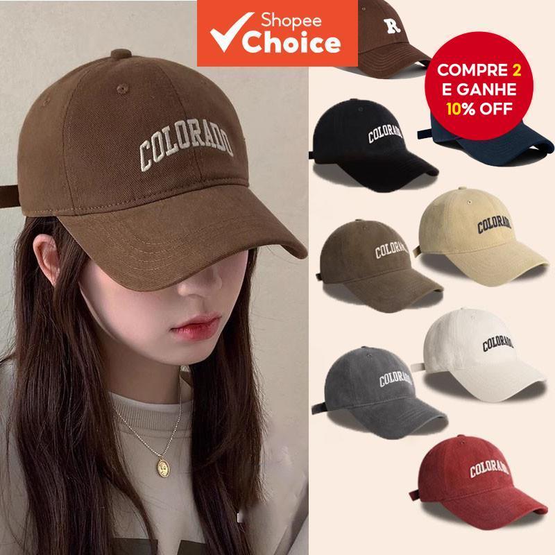 Boné De Beisebol Unissex Estilo Coreano – Design Ajustável De Algodão Respirável Para Deslocamento , Academia E Passeios em Oferta na Shopee